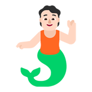 🧜🏻 Emoji Persona Sirena: Tono De Piel Claro en Microsoft Windows 11 November 2021 Update.