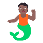 Emoji 🧜🏾 Sirena: Carnagione Abbastanza Scura su Microsoft Windows 11 November 2021 Update.