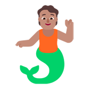 Émoji 🧜🏽 Créature Aquatique : Peau Légèrement Mate sur Microsoft Windows 11 November 2021 Update.