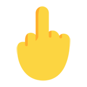 Emoji 🖕 Dito Medio su Microsoft Windows 11 November 2021 Update.