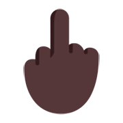 Emoji 🖕🏿 Dito Medio: Carnagione Scura su Microsoft Windows 11 November 2021 Update.