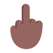 🖕🏾 Emoji Dedo Do Meio: Pele Morena Escura na Microsoft Windows 11 November 2021 Update.