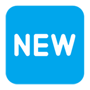 🆕 Emoji Wort „New“ in blauem Quadrat Microsoft Windows 11 November 2021 Update.