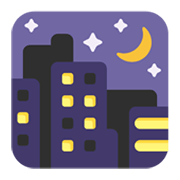 Emoji 🌃 Notte Stellata su Microsoft Windows 11 November 2021 Update.
