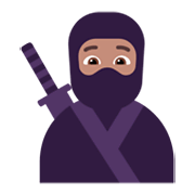 Émoji 🥷🏽 Ninja : Peau Légèrement Mate sur Microsoft Windows 11 November 2021 Update.