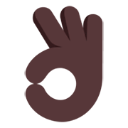 👌🏿 Emoji Sinal De Ok: Pele Escura na Microsoft Windows 11 November 2021 Update.