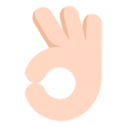 Emoji 👌🏻 Mano Che Fa OK: Carnagione Chiara su Microsoft Windows 11 November 2021 Update.