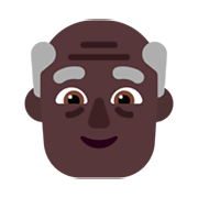 Emoji 👴🏿 Uomo Anziano: Carnagione Scura su Microsoft Windows 11 November 2021 Update.