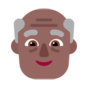 Emoji 👴🏾 Uomo Anziano: Carnagione Abbastanza Scura su Microsoft Windows 11 November 2021 Update.