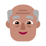 Emoji 👴🏽 Uomo Anziano: Carnagione Olivastra su Microsoft Windows 11 November 2021 Update.