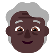 Émoji 🧓🏿 Personne âgée : Peau Foncée sur Microsoft Windows 11 November 2021 Update.
