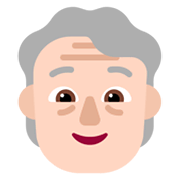 Emoji 🧓🏻 Adulto Anziano: Carnagione Chiara su Microsoft Windows 11 November 2021 Update.
