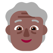 Emoji 🧓🏾 Adulto Anziano: Carnagione Abbastanza Scura su Microsoft Windows 11 November 2021 Update.
