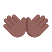 👐🏾 Emoji Manos Abiertas: Tono De Piel Oscuro Medio en Microsoft Windows 11 November 2021 Update.