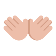 👐🏼 Emoji Mãos Abertas: Pele Morena Clara na Microsoft Windows 11 November 2021 Update.