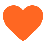 Émoji 🧡 Cœur Orange sur Microsoft Windows 11 November 2021 Update.