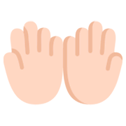 Emoji 🤲🏻 Mani Unite In Alto: Carnagione Chiara su Microsoft Windows 11 November 2021 Update.