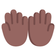 Emoji 🤲🏾 Mani Unite In Alto: Carnagione Abbastanza Scura su Microsoft Windows 11 November 2021 Update.