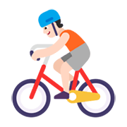 🚴🏻 Emoji Persona En Bicicleta: Tono De Piel Claro en Microsoft Windows 11 November 2021 Update.