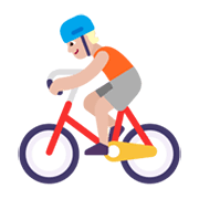 Emoji 🚴🏼 Ciclista: Carnagione Abbastanza Chiara su Microsoft Windows 11 November 2021 Update.