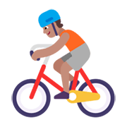 Emoji 🚴🏽 Ciclista: Carnagione Olivastra su Microsoft Windows 11 November 2021 Update.