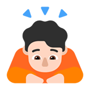Emoji 🙇🏻 Persona Che Fa Un Inchino Profondo: Carnagione Chiara su Microsoft Windows 11 November 2021 Update.