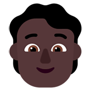 🧑🏿 Emoji Erwachsener: dunkle Hautfarbe Microsoft Windows 11 November 2021 Update.