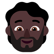 Emoji 🧔🏿 Uomo Con La Barba: Carnagione Scura su Microsoft Windows 11 November 2021 Update.