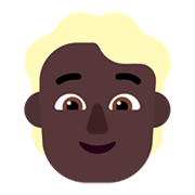 👱🏿 Emoji Pessoa: Pele Escura E Cabelo Louro na Microsoft Windows 11 November 2021 Update.