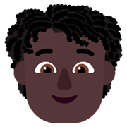 🧑🏿‍🦱 Emoji Persona: Tono De Piel Oscuro, Pelo Rizado en Microsoft Windows 11 November 2021 Update.