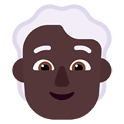 Emoji 🧑🏿‍🦳 Persona: Carnagione Scura E Capelli Bianchi su Microsoft Windows 11 November 2021 Update.