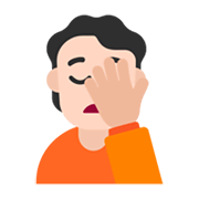 🤦🏻 Emoji sich an den Kopf fassende Person: helle Hautfarbe Microsoft Windows 11 November 2021 Update.