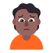 🙍🏾 Emoji Persona Frunciendo El Ceño: Tono De Piel Oscuro Medio en Microsoft Windows 11 November 2021 Update.