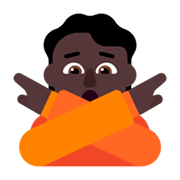 🙅🏿 Emoji Person mit überkreuzten Armen: dunkle Hautfarbe Microsoft Windows 11 November 2021 Update.