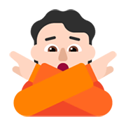 Emoji 🙅🏻 Persona Che Fa Segno Di No: Carnagione Chiara su Microsoft Windows 11 November 2021 Update.