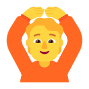 🙆 Emoji Person mit Händen auf dem Kopf Microsoft Windows 11 November 2021 Update.