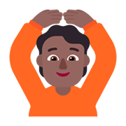 Emoji 🙆🏾 Persona Con Gesto OK: Carnagione Abbastanza Scura su Microsoft Windows 11 November 2021 Update.