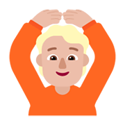 Emoji 🙆🏼 Persona Con Gesto OK: Carnagione Abbastanza Chiara su Microsoft Windows 11 November 2021 Update.