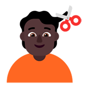 💇🏿 Emoji Person beim Haareschneiden: dunkle Hautfarbe Microsoft Windows 11 November 2021 Update.