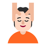 Emoji 💆🏻 Persona Che Riceve Un Massaggio: Carnagione Chiara su Microsoft Windows 11 November 2021 Update.