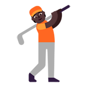 Emoji 🏌🏿 Persona Che Gioca A Golf: Carnagione Scura su Microsoft Windows 11 November 2021 Update.