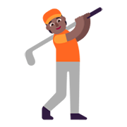 Emoji 🏌🏾 Persona Che Gioca A Golf: Carnagione Abbastanza Scura su Microsoft Windows 11 November 2021 Update.