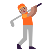 🏌🏽 Emoji Golfer(in): mittlere Hautfarbe Microsoft Windows 11 November 2021 Update.