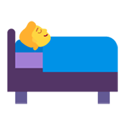 🛌 Emoji im Bett liegende Person Microsoft Windows 11 November 2021 Update.