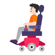 🧑🏻‍🦼 Emoji Pessoa Em Cadeira De Rodas Motorizada: Pele Clara na Microsoft Windows 11 November 2021 Update.