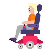 🧑🏼‍🦼 Emoji Person in motorisiertem Rollstuhl: mittelhelle Hautfarbe Microsoft Windows 11 November 2021 Update.