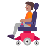 🧑🏽‍🦼 Emoji Pessoa Em Cadeira De Rodas Motorizada: Pele Morena na Microsoft Windows 11 November 2021 Update.