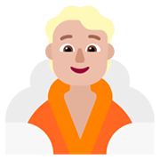 🧖🏼 Emoji Persona En Una Sauna: Tono De Piel Claro Medio en Microsoft Windows 11 November 2021 Update.
