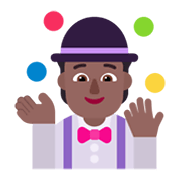 Emoji 🤹🏾 Persona Che Fa Giocoleria: Carnagione Abbastanza Scura su Microsoft Windows 11 November 2021 Update.
