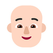 Emoji 🧑🏻‍🦲 Persona: Carnagione Chiara E Calvo su Microsoft Windows 11 November 2021 Update.
